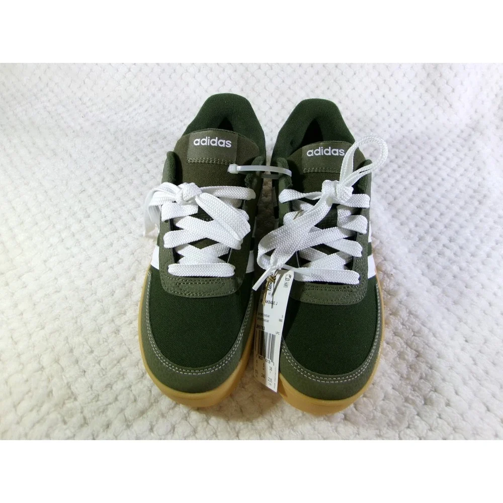 Adidas Breakbase J Sneakers Women 5.5 Green NEW Gum Sole JR9783 Low Top
